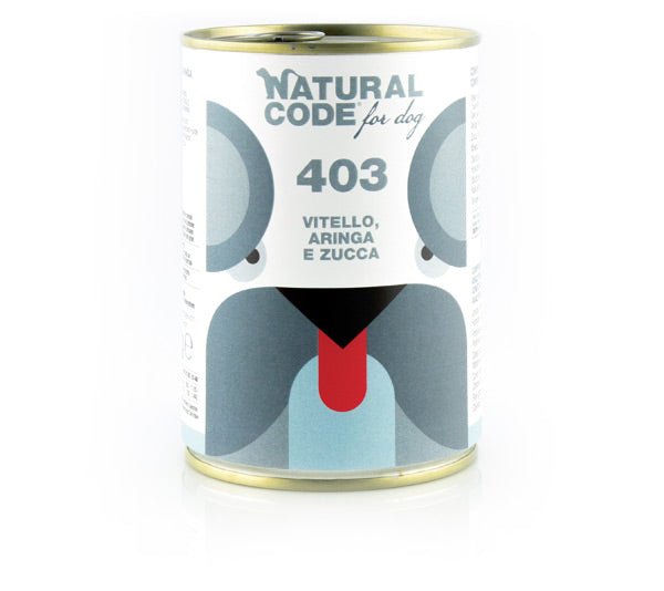 Natural Code - Natural Code 403 Vitello, Aringa E Zucca per Cani - Animalmania Store