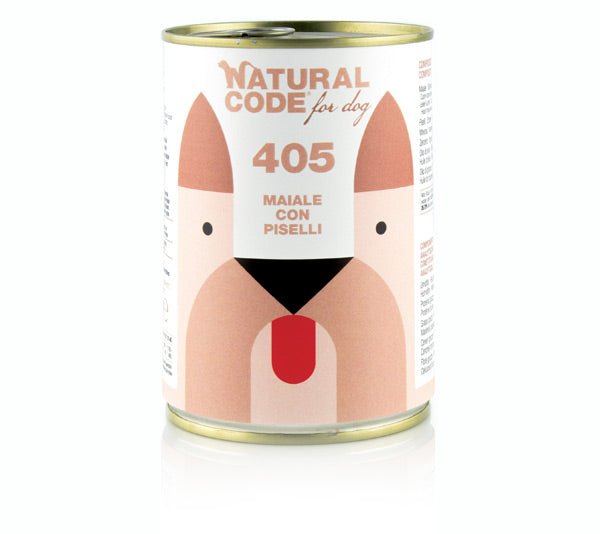 Natural Code - Natural Code 405 Maiale Con Piselli per Cani - Animalmania Store