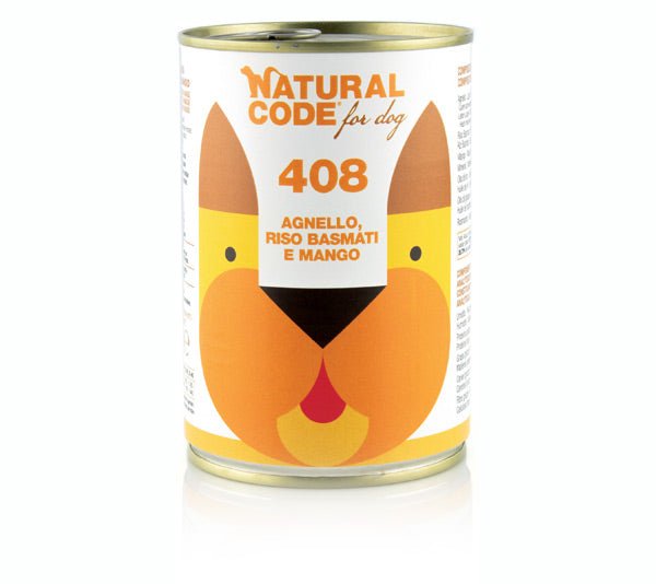 Natural Code - Natural Code 408 Agnello, Riso Basmati E Mango per Cani - Animalmania Store