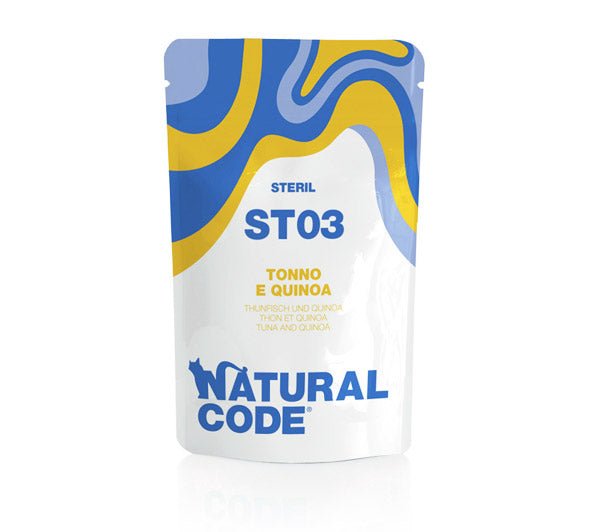 Natural Code - Natural Code St03 Gatto Sterilizzato Tonnetto E Quinoa - Animalmania Store