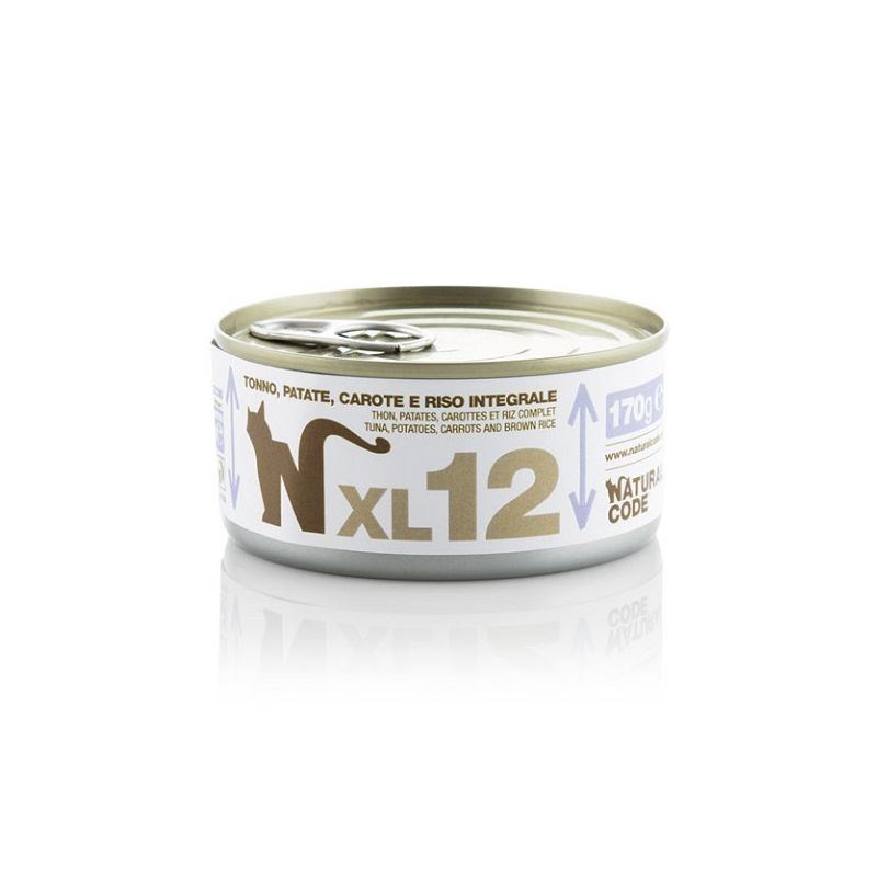 Natural Code - Nat Code Ga Lat.170G Xl12 Tonno/Pat/Car/Riso Int per Gatti - Animalmania Store