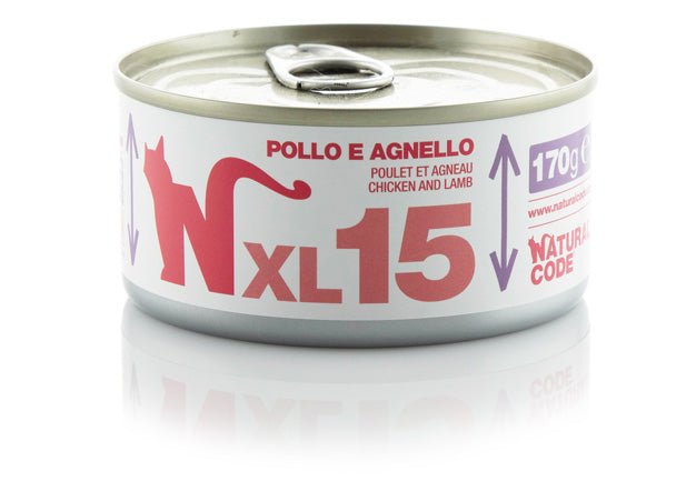 Natural Code - Natural Code Xl 15 Pollo E Agnello per Gatti - Animalmania Store