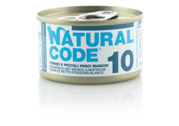 Natural Code - Natural Code 10 Tonno E Pesci Bianchi per Gatti - Animalmania Store