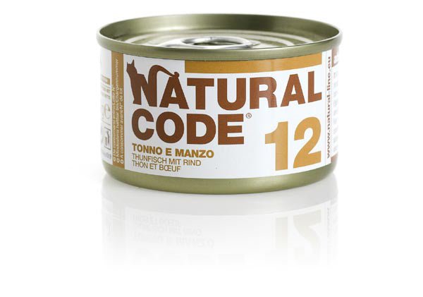 Natural Code - Natural Code 12 Tonno E Manzo per Gatti - Animalmania Store