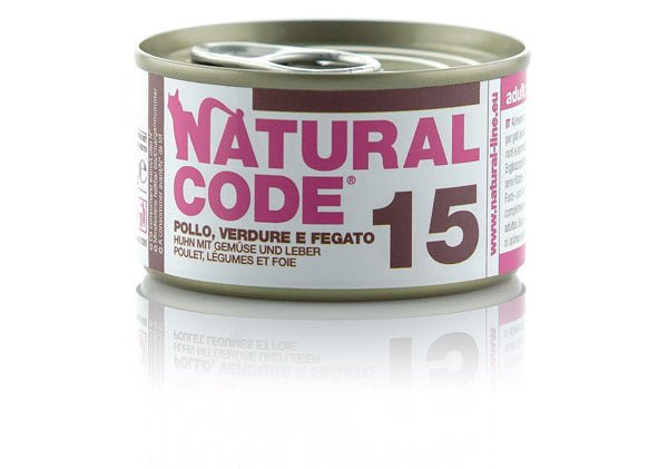 Natural Code - Natural Code 15 Pollo Verdure E Fegato per Gatti - Animalmania Store