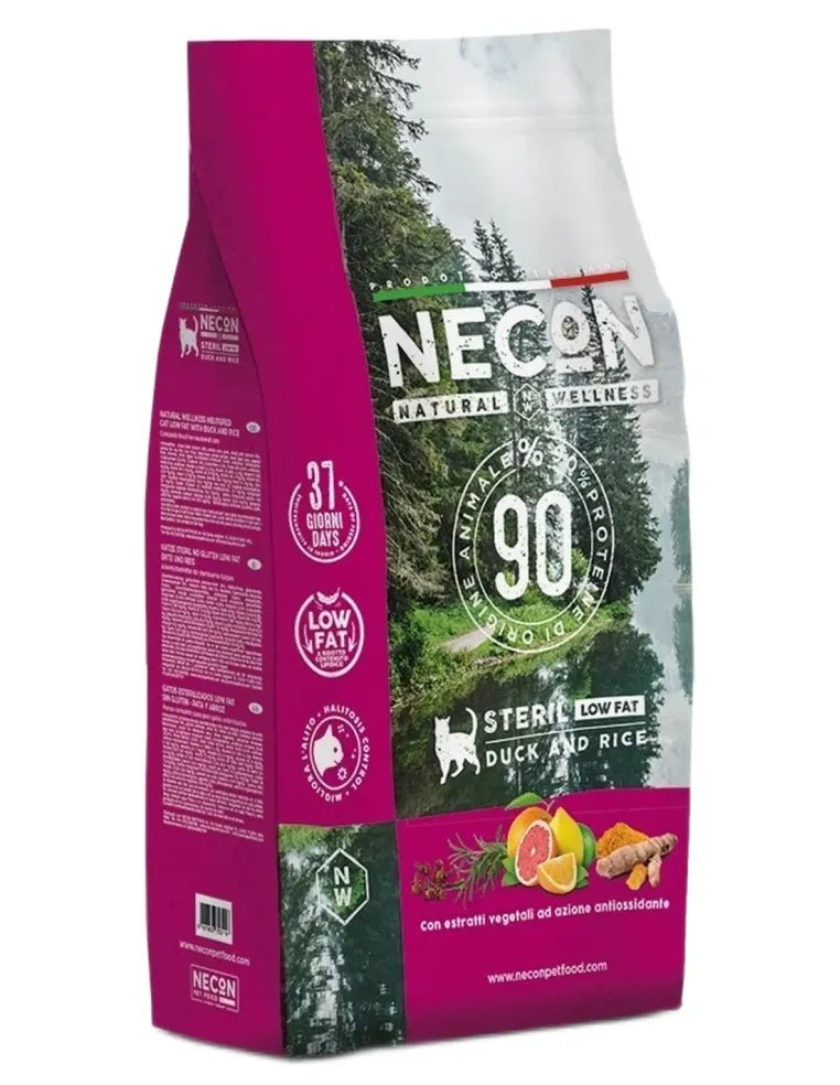 Necon Pet Food - Necon Nw Cat Steril. Low Fat Anatra E Riso - Animalmania Store