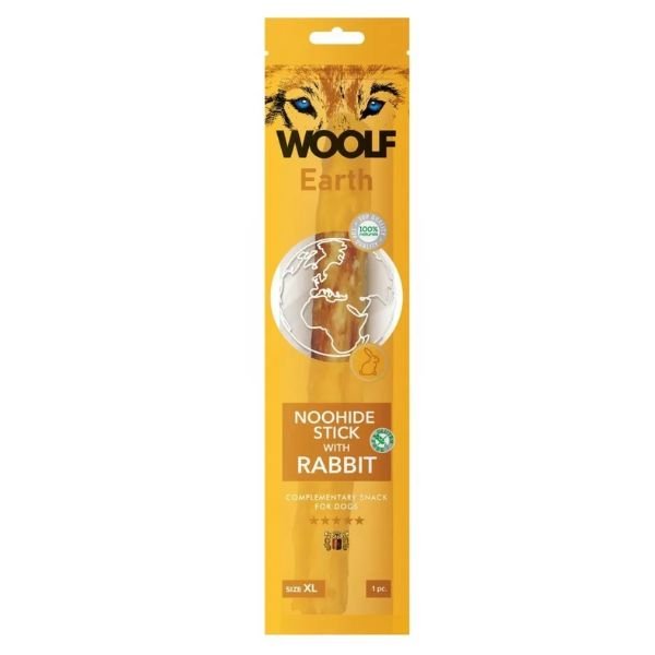 Woolf Earth - Snack Noohide con Coniglio per Cani - Animalmania Store