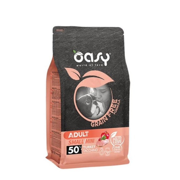 Oasy - Oasy Cane Adulto Grain Free Small & Mini Tacchino - Animalmania Store