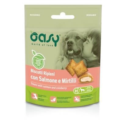 Oasy - Oasy Cane Adulto Snack Biscotti Ripieni 80G - Animalmania Store