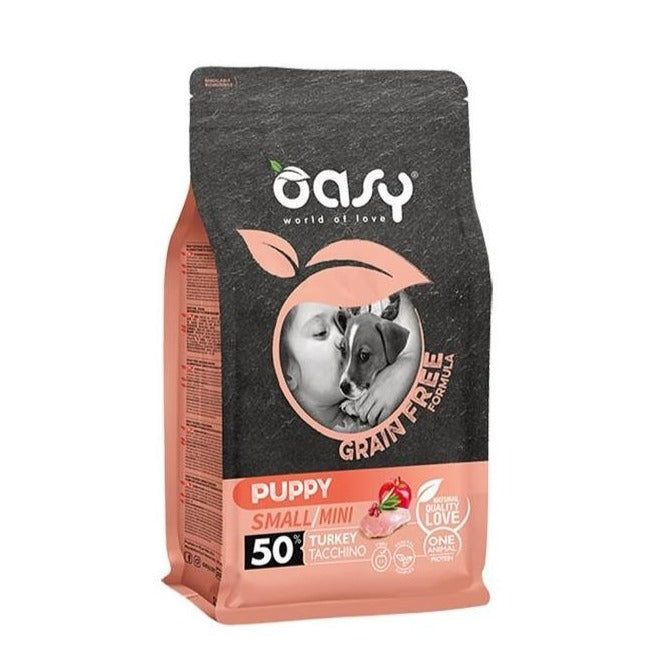 Oasy - Oasy Cane Puppy Grain Free Small & Mini Tacchino - Animalmania Store