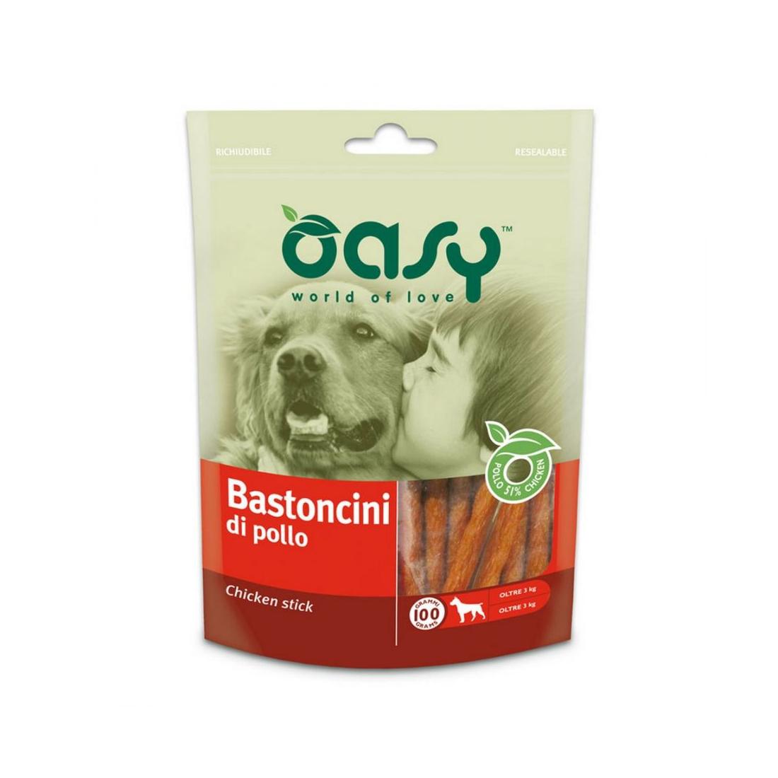 Oasy - Oasy Cane Snack Bastoncini Di Pollo 100G - Animalmania Store