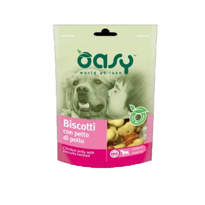 Oasy - Oasy Cane Snack Biscotti Con Petto Di Pollo 100G - Animalmania Store