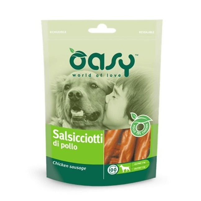 Oasy - Oasy Cane Snack Salsicciotti Di Pollo 100G - Animalmania Store