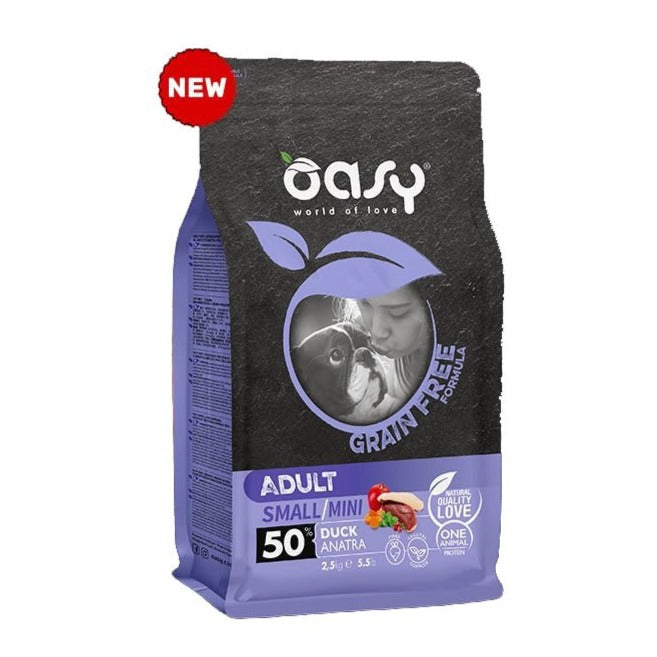 Oasy - Oasy Dog Grain Free Small & Mini Adult Anatra - Animalmania Store