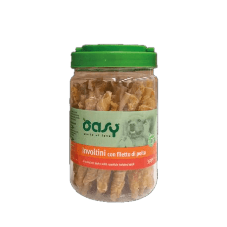 Oasy - Oasy Dog Snack - Involtini Con Filetto Di Carne - 350G - Animalmania Store