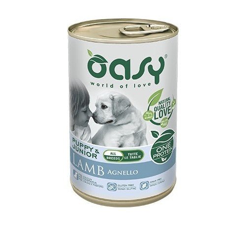 Oasy - Oasy Wet Dog One - Puppy Medium/Large Lattina 400 Gr - Animalmania Store