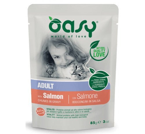 Oasy - Oasy Per Gatto Adult Con Bocconcini In Salsa Da 85 Gr - Animalmania Store