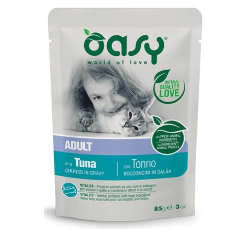 Oasy - Oasy Per Gatto Adult Con Bocconcini In Salsa Da 85 Gr - Animalmania Store