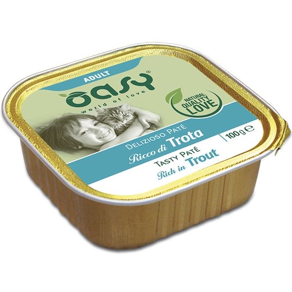 Oasy - Oasy Gatto Pate' Adult Vaschetta 100 Gr - Animalmania Store