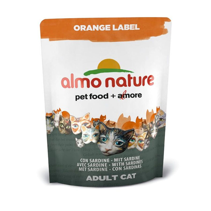 Almo Nature - Almo Nature Orange Label Dry Adult gusto Sardine 150 gr per Gatti - Animalmania Store