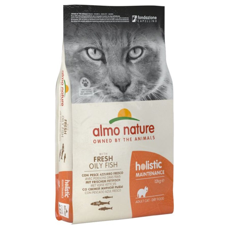 Almo Nature - Almo gatto Holistic crocchette gusto pesce azzurro 12kg - Animalmania Store