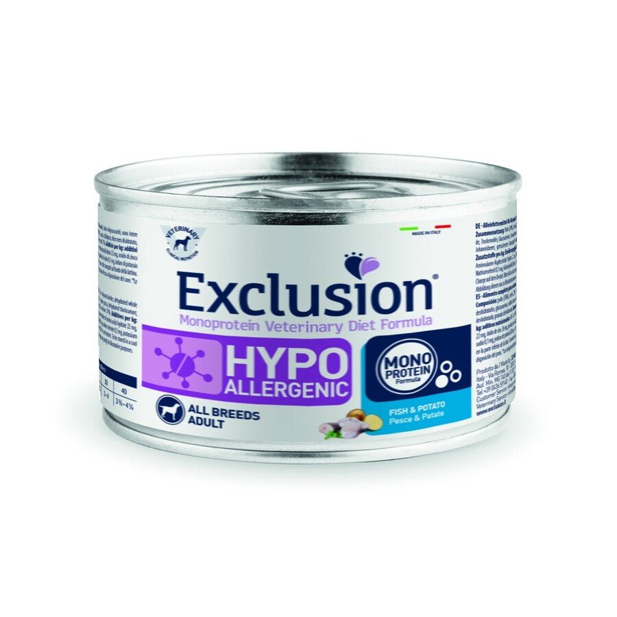 Exclusion - Exclusion Hypo cane gusto pesce e patate 200gr - Animalmania Store
