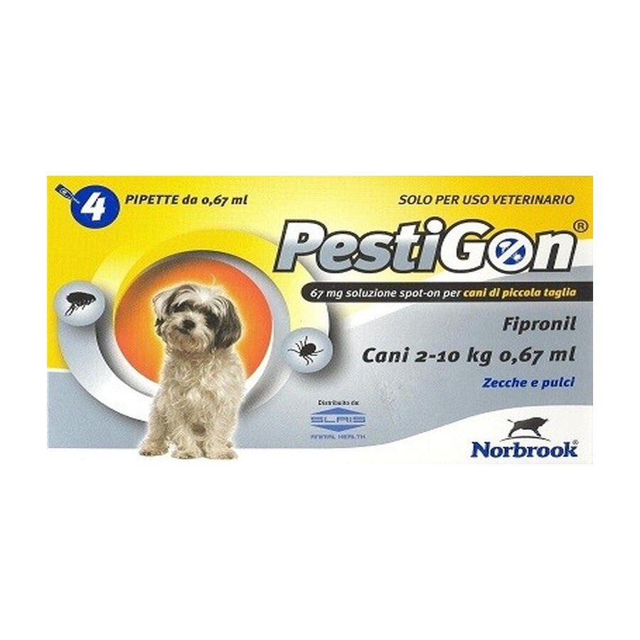 Pestigon - Pestigon antiparassitario cane 2-10kg 4 pipette - Animalmania Store