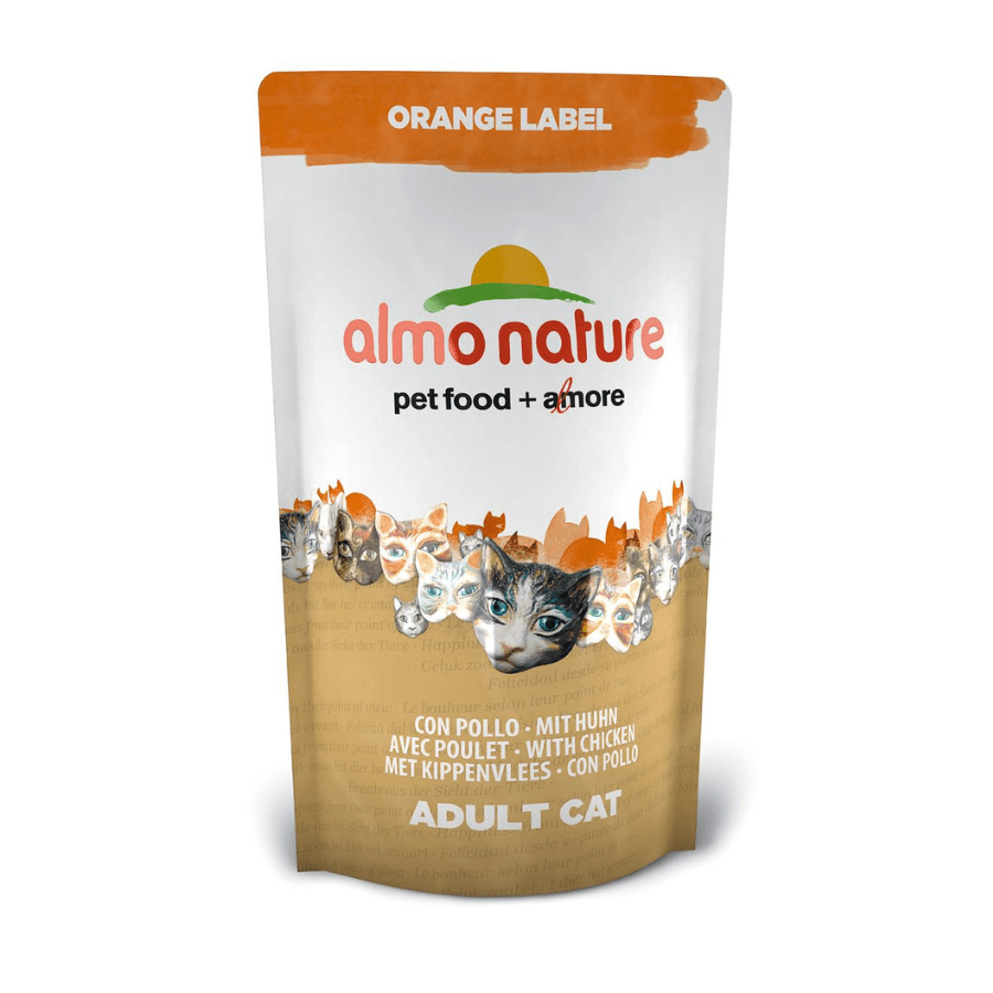 Almo Nature - Almo Nature Orange Label Adult gusto Pollo 750 gr per Gatti - Animalmania Store