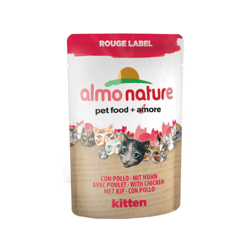 Almo Nature - Almo Nature Rouge Label Kitten Pollo 55 gr per Gatti - Animalmania Store