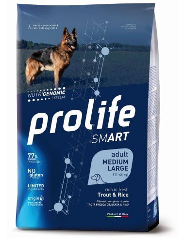 Prolife - Prolife Smart Adult Medium/Large Trota E Riso per Cani - Animalmania Store