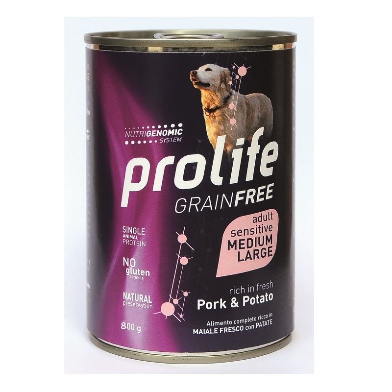 Prolife - Prolife Adult Maiale E Patate Umido Cane Grain Free - Animalmania Store