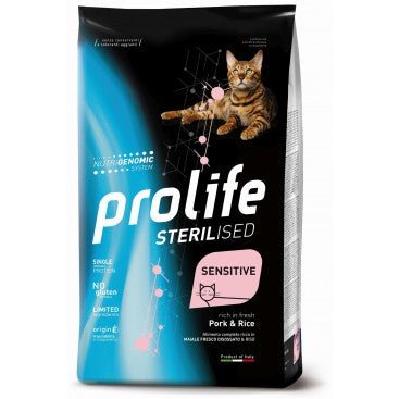 Prolife - Prolife Gatto Sterilised Sensitive Maiale E Riso - Animalmania Store