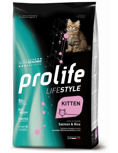 Prolife - Prolife Lifestyle Kitten Salmone E Riso per Gatti - Animalmania Store