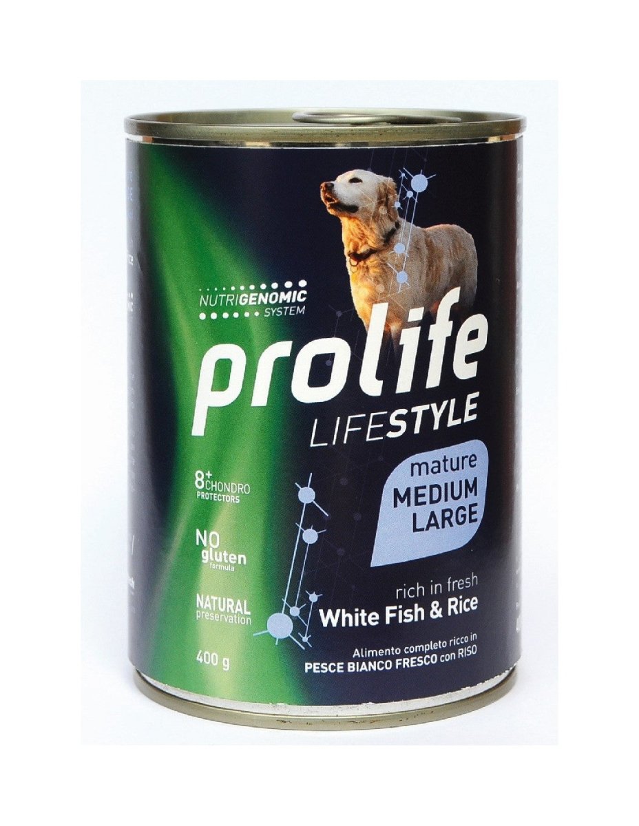 Prolife - Prolife Lifestyle Mature Medium/Large Pesce Bianco & Riso per Cani - Animalmania Store