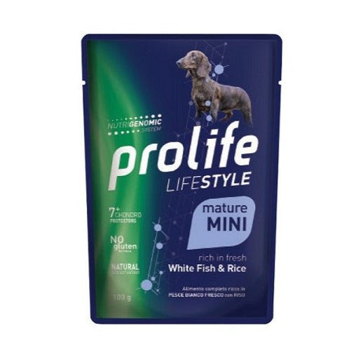 Prolife - Prolife Lifestyle Per Cani Mature Mini Al Pesce Bianco Con Riso - Animalmania Store