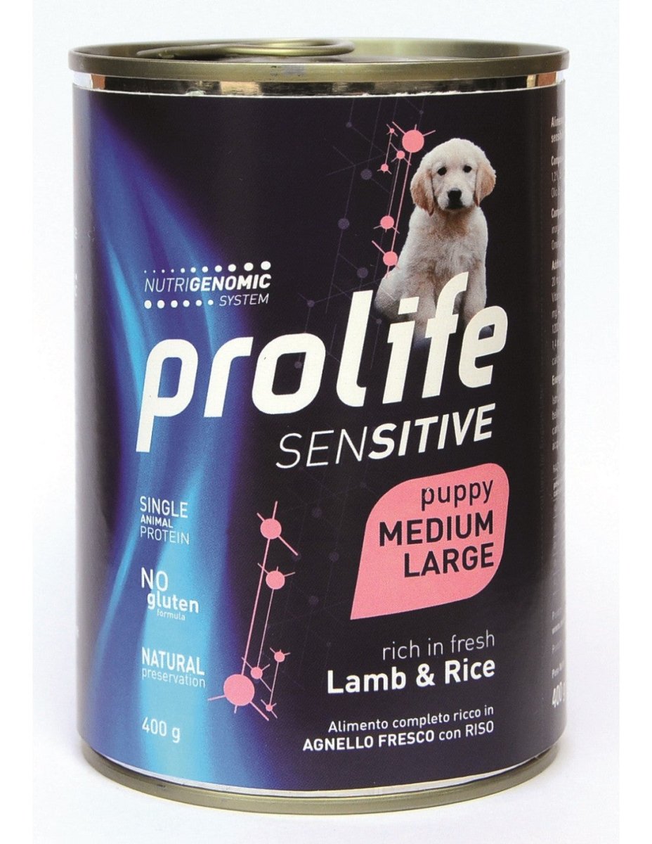 Prolife - Prolife Sensitive Puppy Medium/Large Agnello E Riso per Cani - Animalmania Store