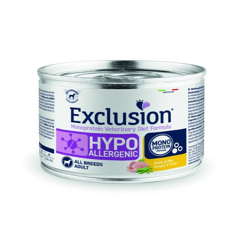 Exclusion - Exclusion Hypo cane gusto quaglia e piselli 200gr - Animalmania Store