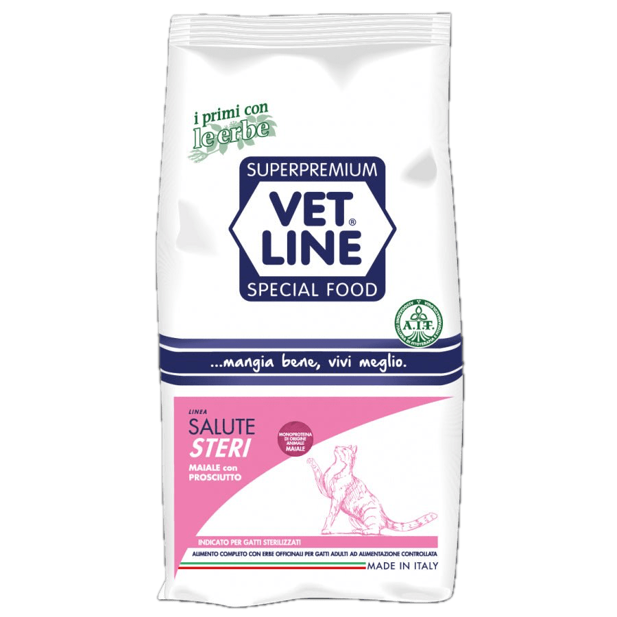 VetLine - Salute Sterilizzato - Maiale Con Prosciutto Vetline per Gatti - Animalmania Store