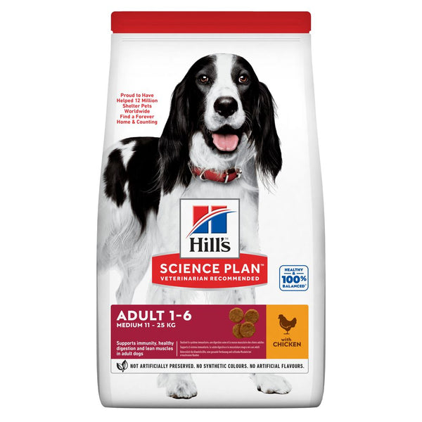 Hill's Science Plan - Hill'S Science Plan Adult 1-6 Medium Con Pollo Per Cani - Animalmania Store