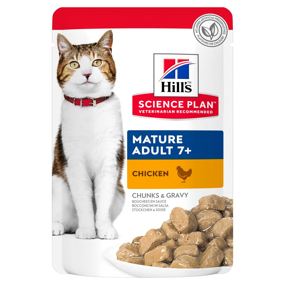 Hill's Science Plan - Hill'S Science Plan Mature Adult +7 Pollo Bustina 85G Per Gatti - Animalmania Store