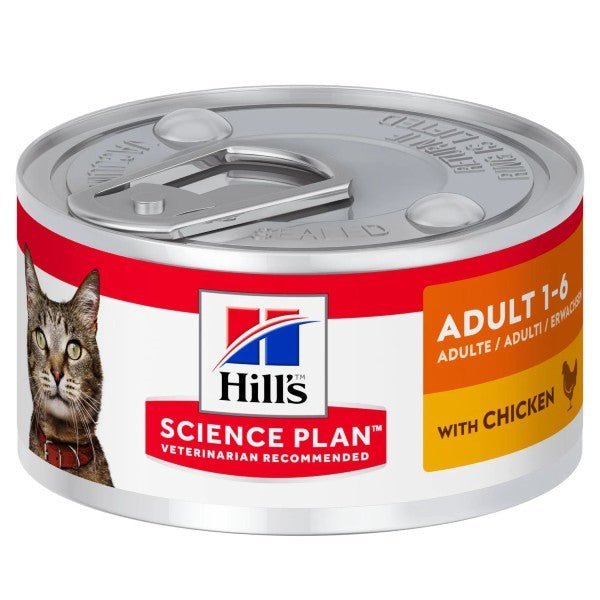 Hill's Science Plan - Hill'S Science Plan Feline Adult Pollo Scatoletta 82G Multipack 24 pezzi - Animalmania Store
