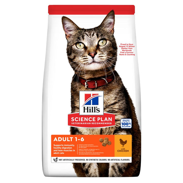 Hill's Science Plan - Hill'S Science Plan Feline Adult Pollo Crocchette Per Gatti - Animalmania Store