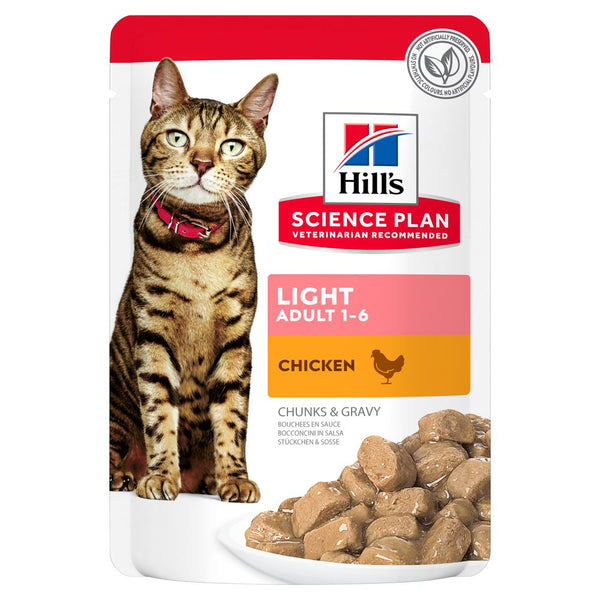 Hill's Science Plan - Hill'S Science Plan Feline Adult Light Pollo Bustine 85G Per Gatti - Animalmania Store