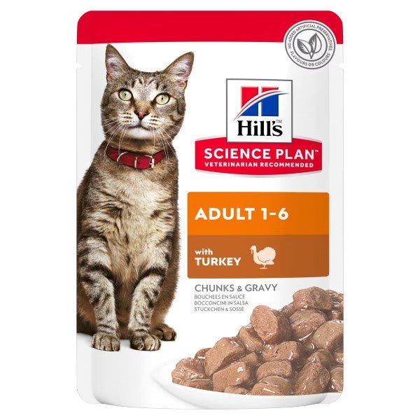 Hill's Science Plan - Hill'S Science Plan Feline Adult Tacchino Bustine 85G Per Gatti Multipack 12 pezzi - Animalmania Store