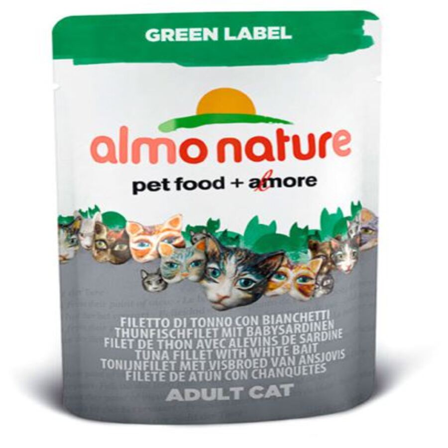 Almo Nature - Almo Nature Green Label Raw Pack gusto Tonno Tonggol 55 gr per Gatti - Animalmania Store
