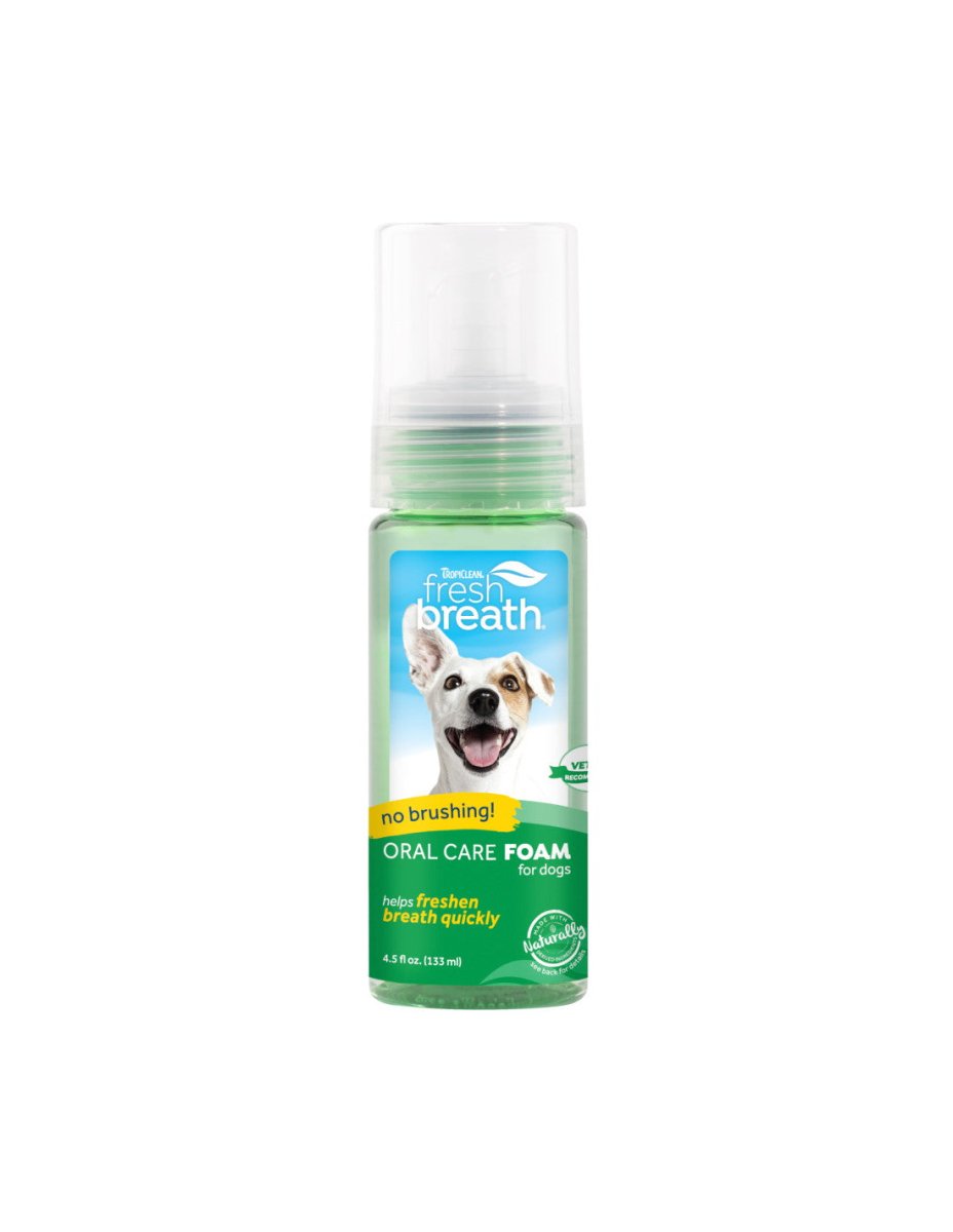 PetsFitness - Tropiclean Fresh Breath Schiuma 128ml per Cani - Animalmania Store